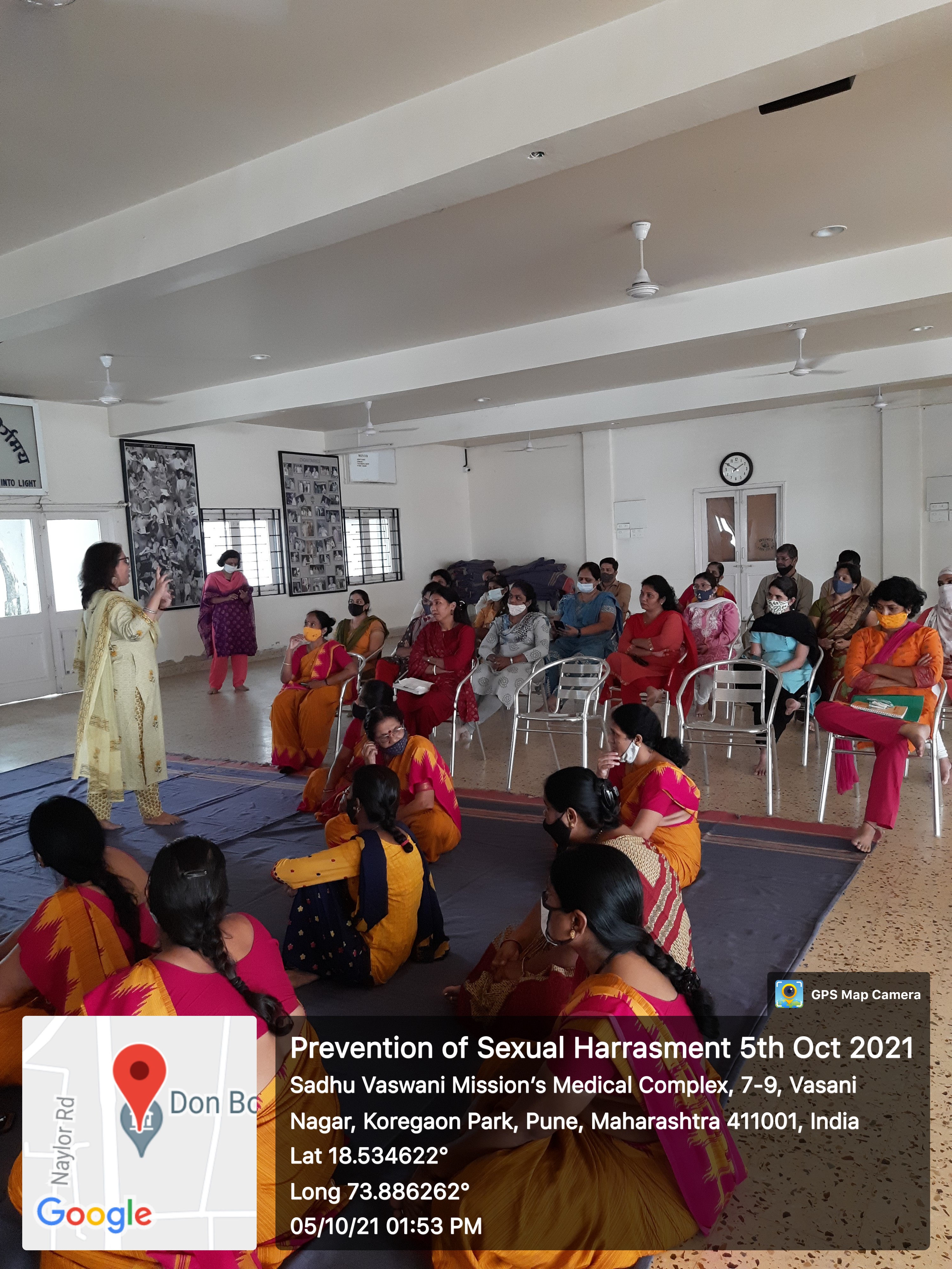 Sneha Gole addressing the non-teaching staff